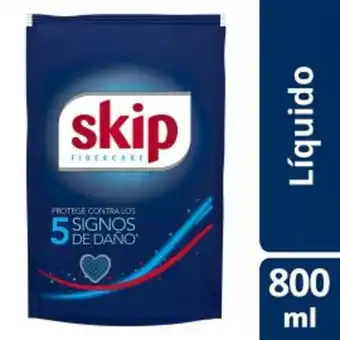 Freshmart Skip detergente liquido fibercare doypack 800ml - unidad oferta