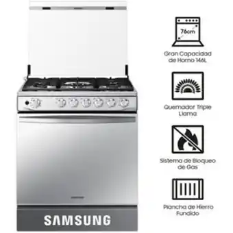 Linio Cocina a gas 5 hornillas mirror look sam... oferta