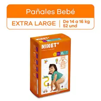 Mifarma Pañal ninet super mega talla xl - bolsa 52 un oferta