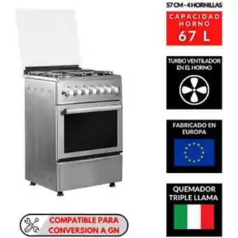 Linio Cocina a gas 4 hornillas con válvula de... oferta