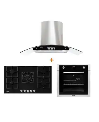 Tiendas EFE Combo sole: encimera 5 quemadores solco041 + camapana decorativa ture63co + horno empotrable solho007 oferta