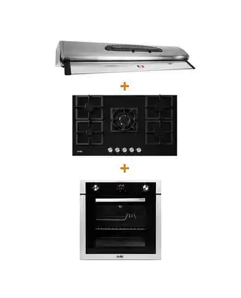 Tiendas EFE Combo sole: encimera 5 quemadores solco041 + campana ture47co + horno empotrable solho007 oferta