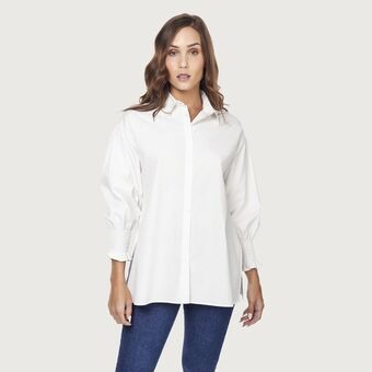 Mentha & Chocolate Blusa marena hueso oferta