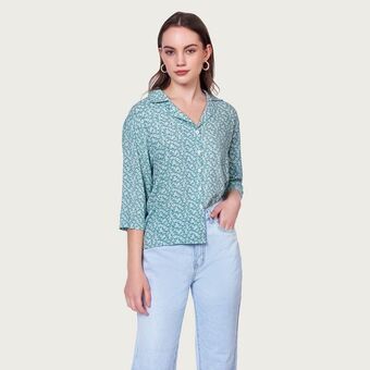 Mentha & Chocolate Blusa priscila print oferta