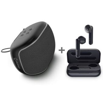Hiraoka Parlante portátil c/ bluetooth miray pmbt-53n + audífono bluetooth miray am-12bt-n oferta