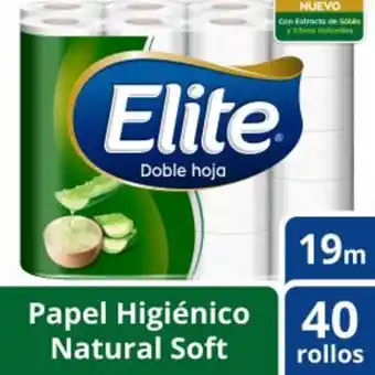 Freshmart Papel higienico elite natural soft doble hoja - pack 40 und - unidad oferta