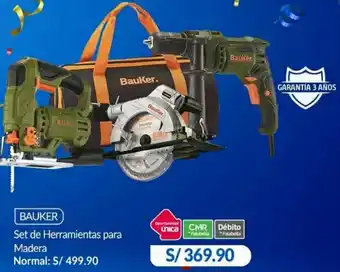 Sodimac Bauker Set de Herramientas para Madera oferta
