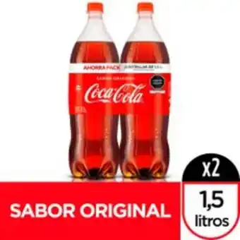 Metro Gaseosa coca cola botella 1.5 lt pack de 2 unid oferta