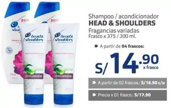 Makro Shampoo/ Acondicionador Head & Shoulders 375/300ml oferta