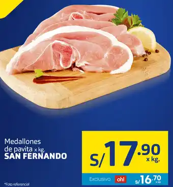 Plaza Vea Medallones de Pavita San Fernando oferta
