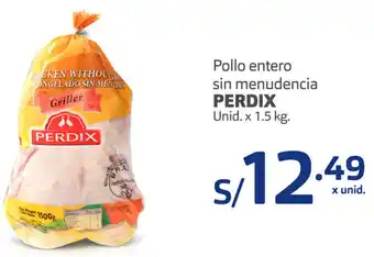 Plaza Vea Pollo Entero Sin Menudencia Perdix 1,5kg oferta