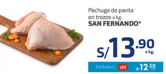 Plaza Vea Pechuga de Pavita en Trozos San Fernando oferta