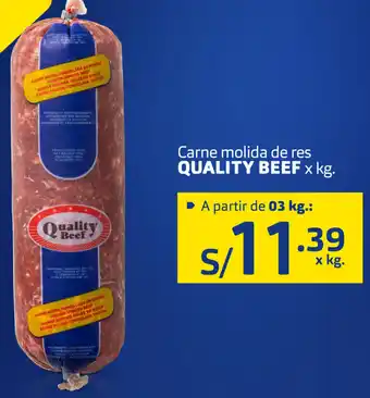 Plaza Vea Carne Molida de Res Quality Beef oferta