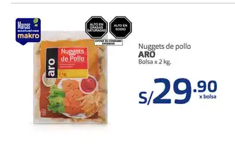 Plaza Vea Nuggets de pollo ARO Bolsa x 2 kg oferta