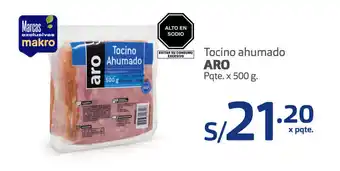Plaza Vea Tocino ahumado ARO pqte x 500g oferta