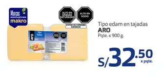 Plaza Vea Tipo edam en tajadas ARO Pqte x 900g oferta