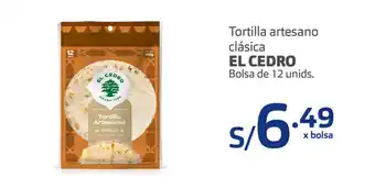 Plaza Vea Tortilla artesano clasica EL CEDRO Bolsa de 12 unids oferta
