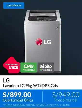 Sodimac LG Lavadora LG 9kg oferta