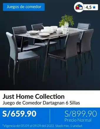 Sodimac Juego de Comedor Dartagnan 6 Sillas oferta