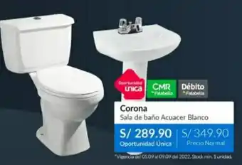 Corona Sala de Baño Acuacer Blanco