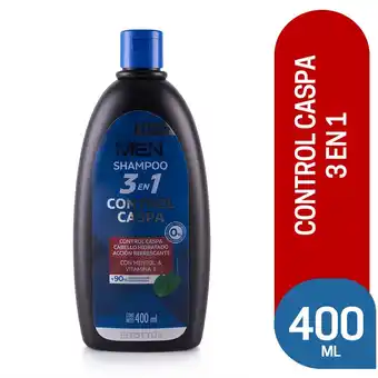 Tottus Shampoo tottus 3 en 1 control caspa men 400 ml oferta