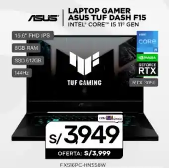 La Curacao Asus - Laptop Gamer Asus TUF Dash F15 oferta