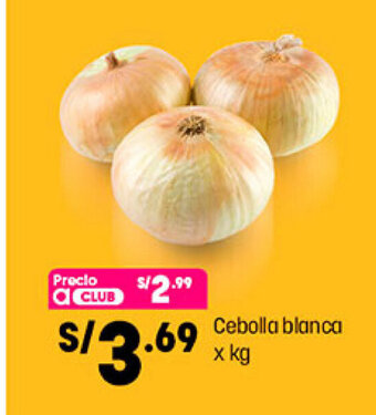 Plaza Vea Cebolla blanca x kg oferta