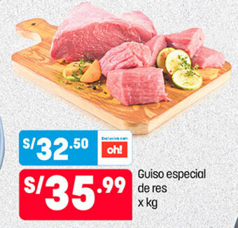 Plaza Vea Guiso especial de res x kg oferta