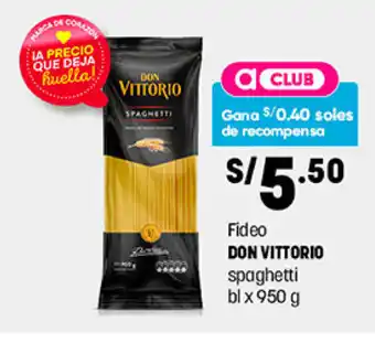 Plaza Vea Fideo Don Vittorio spaghetti bl x 950g oferta