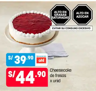 Plaza Vea Cheesecake de fresas x unid oferta