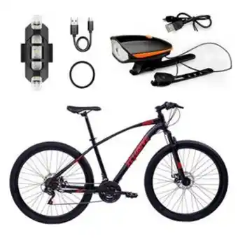 Tai Loy Bicicleta acero aro 27.5 nr disco mecanico + kit de luces delantera na y trasera bl oferta