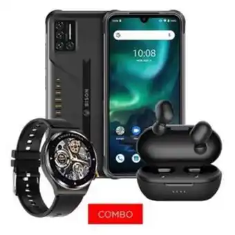 Tai Loy Celular umidigi bison (6+128gb) amarillo + smartwatch kumi gt5 + audifono haylou gt1 pro oferta