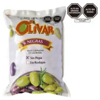 Freshmart Aceitunas negras seleccionadas deshuesadas el olivar - bolsa 1kg - unidad oferta