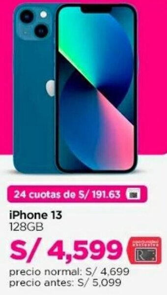 Ripley iPhone 13 128GB oferta