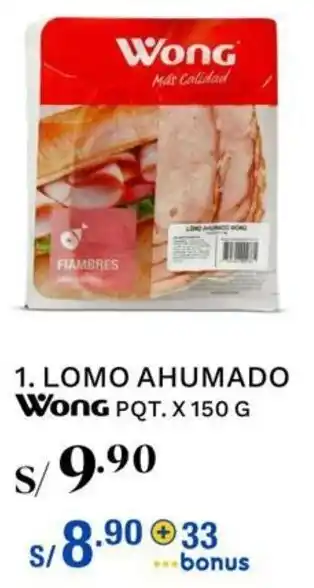 Wong Wong Lomo Ahumado 150g oferta