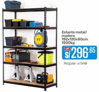 Promart Estante Metal/ Madera 192x120x60cm 1500kg oferta