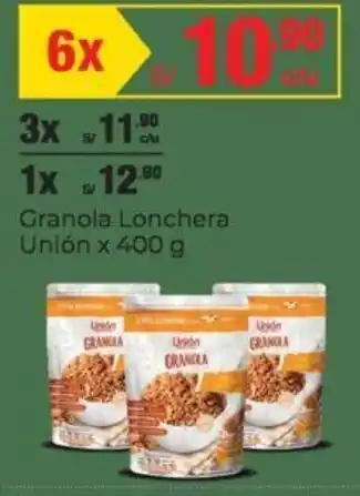 Metro Granola Lonchera Unión 6 x 400g oferta
