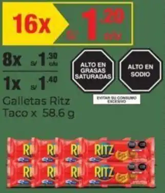 Metro Galletas Ritz Taco 16x58,6g oferta