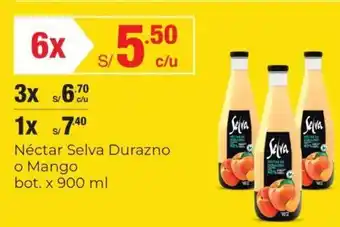 Metro Néctar Selva Durazno o Mango 6x900ml oferta