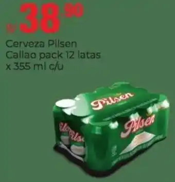Metro Cerveza Pilsen Callao Pack 12 Latas x 355ml c/u oferta