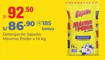 Metro Detergente Sapolio Máximo Poder 14kg oferta