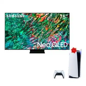 Hiraoka Tv samsung neo qled 4k mini led smart 75" qn75qn90bagxpe (2022) + consola ps5 standard edition sony oferta