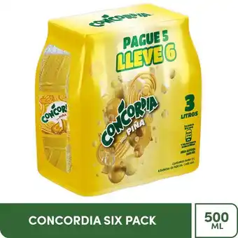 Vivanda Gaseosa concordia de piña botella 500ml paquete 6un oferta