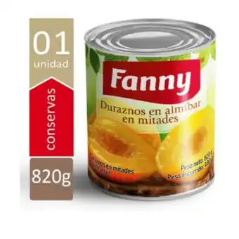 Fanny fanny duraznos en mitades 820 g