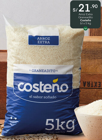 Plaza Vea Arroz Extra Graneadito Costeño 5kg oferta