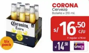 Vega Corona Cervaza Botella 210ml oferta