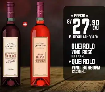 Vega Queirolo Vino Róse + Queirolo Vino Borgoña 750ml oferta
