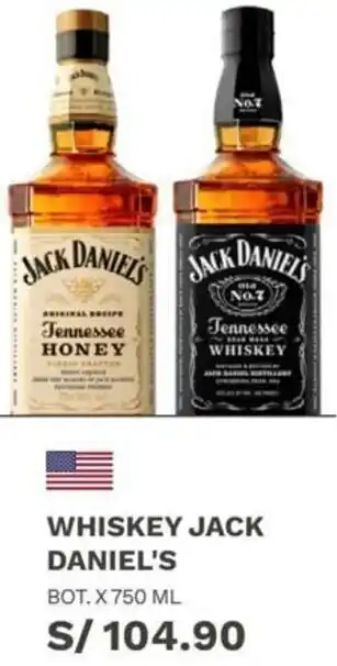 Wong Whisky Jack Daniel's 750ml oferta