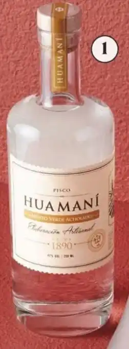Wong Pisco Mosto Verde Huamaní 700ml oferta