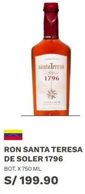 Wong Ron Santa Teresa de Soler 1796 750ml oferta